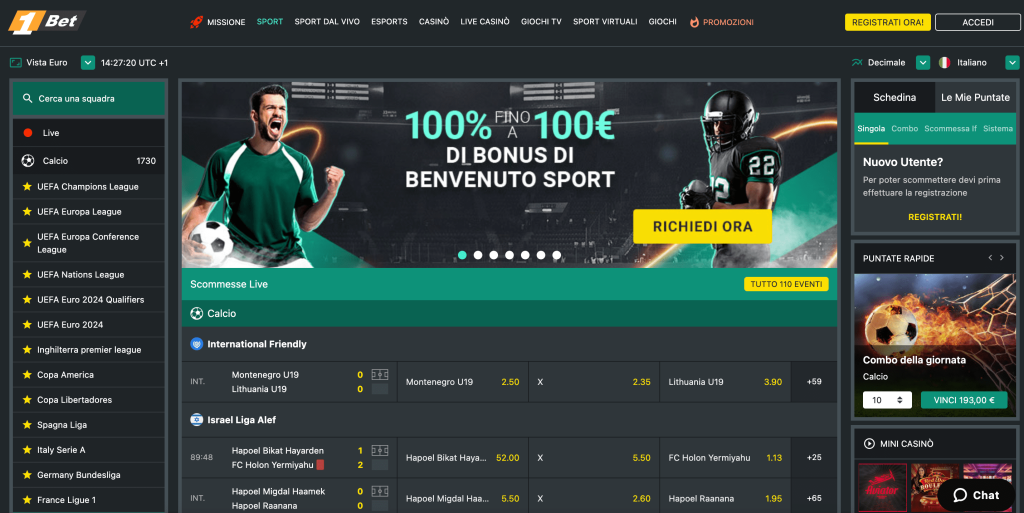 1Bet Home
